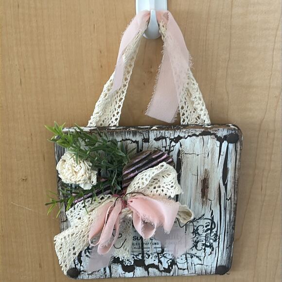 Handmade French Country Wall Hanging- Shelf Sitter Home Decor Piece - Picture 10 of 11